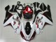2007-2008 White Black Red Kawasaki ZX6R Motorbike Fairings