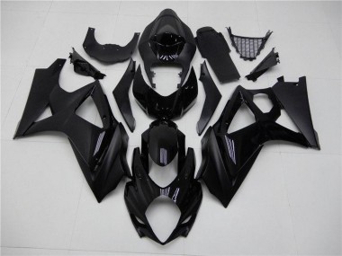 2007-2008 Glossy Matte Black Suzuki GSXR 1000 K7 Replacement Fairings