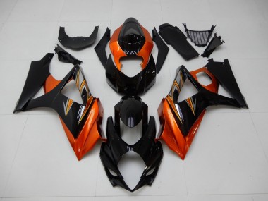 ABS 2007-2008 Orange Black Suzuki GSXR 1000 K7 Motorcycle Fairing Kits & Plastic Bodywork MF0139