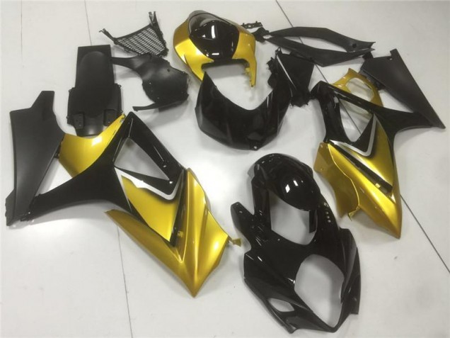 2007-2008 Gold Black Suzuki GSXR 1000 K7 Motorbike Fairing