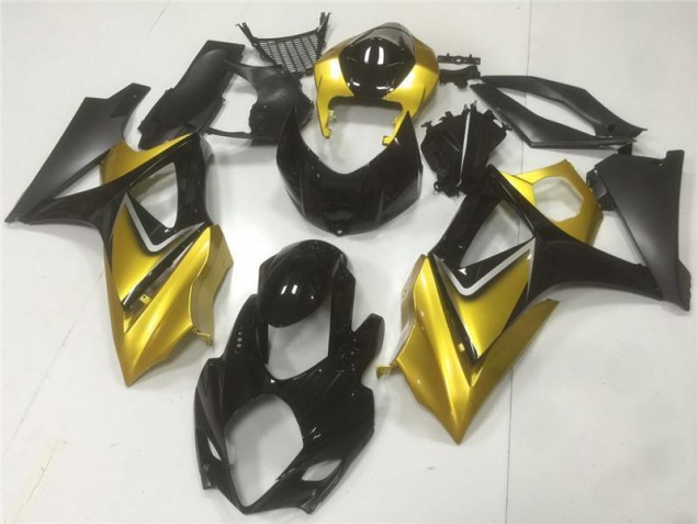 2007-2008 Gold Black Suzuki GSXR 1000 K7 Motorbike Fairing