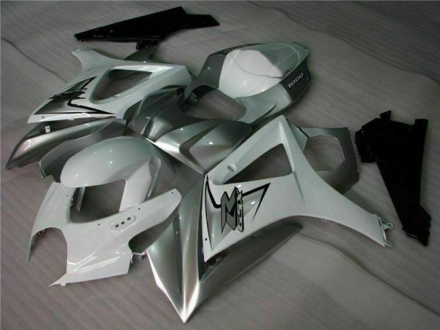 2007-2008 Silver White Suzuki GSXR 1000 K7 Motorbike Fairing