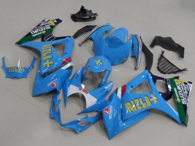 Abs 2007-2008 Light Blue Rizla Suzuki GSXR 1000 K7 Motorcycle Fairings Kit