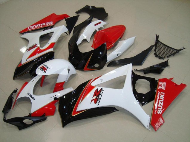 Abs 2007-2008 White Red Black Suzuki GSXR 1000 K7 Replacement Motorcycle Fairings