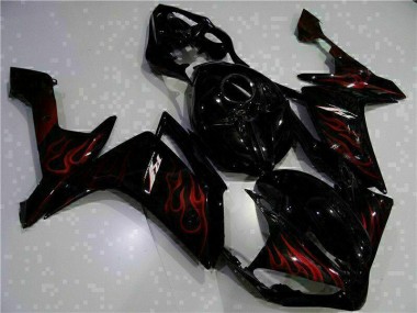 2007-2008 Black Yamaha YZF R1 Motorcylce Fairings