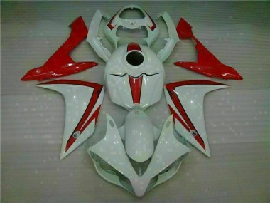 2007-2008 White Red Yamaha YZF R1 Motorbike Fairing