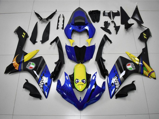 2007-2008 Blue Shark Yamaha YZF R1 Motorcycle Fairing Kit 2007-2008 Blue Shark Yamaha YZF R1 Motorcycle Fairing Kit
