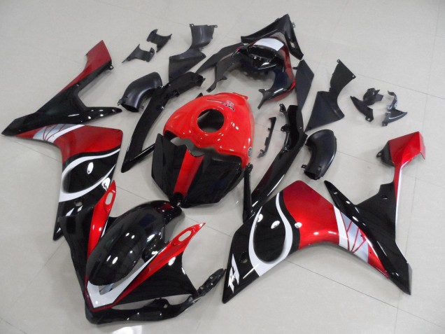 2007-2008 Black Red Glossy Yamaha YZF R1 Motorcycle Replacement Fairings 2007-2008 Black Red Glossy Yamaha YZF R1 Motorcycle Replacement Fairings
