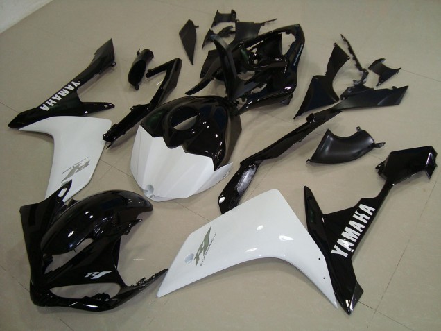 2007-2008 Black White Gold Yamaha YZF R1 Replacement Fairings 2007-2008 Black White Gold Yamaha YZF R1 Replacement Fairings