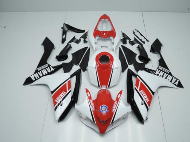 2007-2008 Factory Red White Yamaha YZF R1 Motorbike Fairing 2007-2008 Factory Red White Yamaha YZF R1 Motorbike Fairing