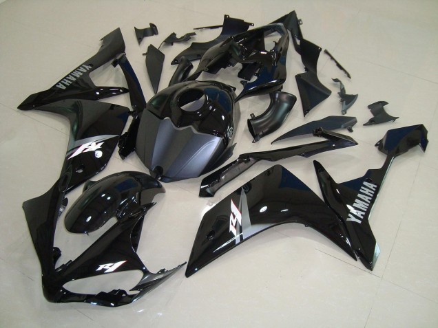 2007-2008 Glossy Black White Yamaha YZF R1 Bike Fairings 2007-2008 Glossy Black White Yamaha YZF R1 Bike Fairings