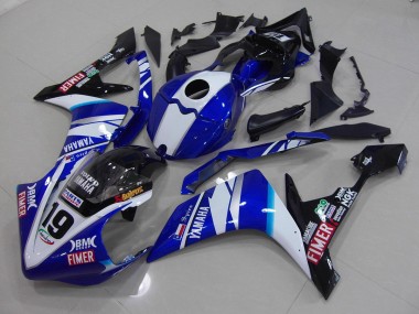 2007-2008 White Blue Yamaha YZF R1 Moto Fairings