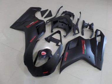 Abs 2007-2014 Matte Black Red Sticker Ducati 848 1098 1198 Bike Fairing