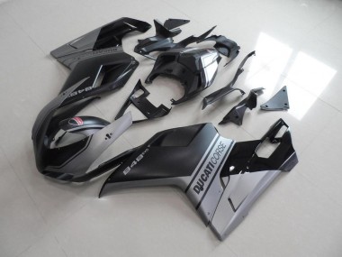 Abs 2007-2014 Matte Black Sliver OEM Style Ducati 848 1098 1198 Motorbike Fairings