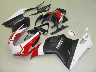 Abs 2007-2014 Matte Black White Red Ducati 848 1098 1198 Motorcycle Fairing Kit