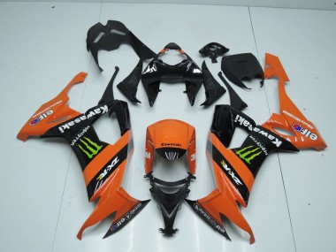 ABS 2008-2010 Orange Monster Kawasaki Ninja ZX10R Motorcycle Fairing Kits & Plastic Bodywork MF3764