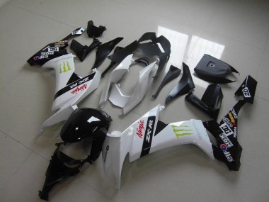 Abs 2008-2010 White Monster Kawasaki ZX10R Bike Fairings