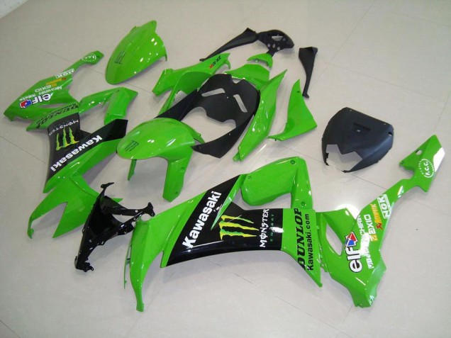 Abs 2008-2010 Green Monster Kawasaki ZX10R Motor Bike Fairings