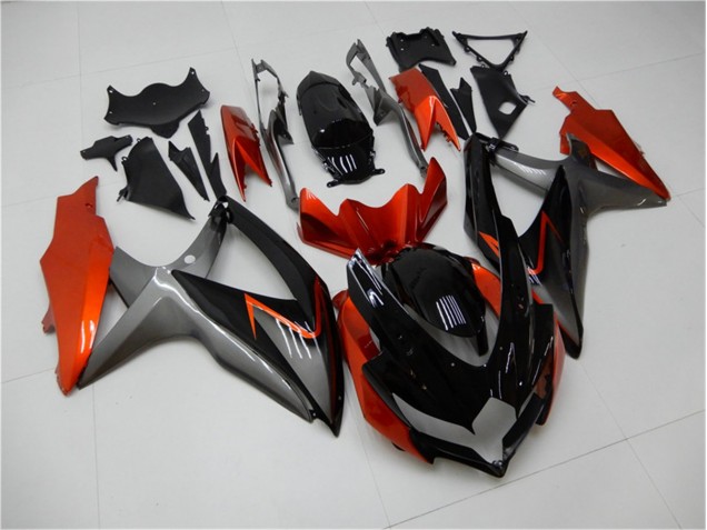 2008-2010 Black Orange Grey Suzuki GSXR 600/750 Motorbike Fairing Kits