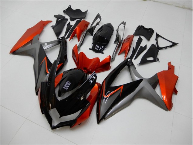 2008-2010 Black Orange Grey Suzuki GSXR 600/750 Motorbike Fairing Kits