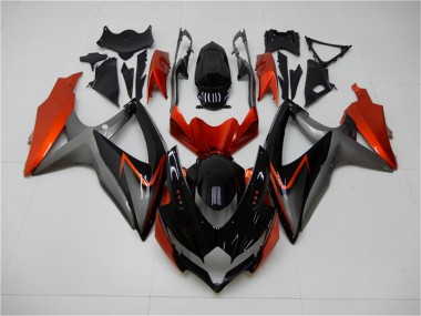 Abs 2008-2010 Black Orange Grey Suzuki GSXR 600/750 Motorbike Fairing Kits