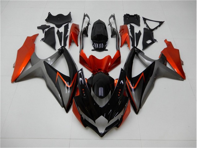 2008-2010 Black Orange Grey Suzuki GSXR 600/750 Motorbike Fairing Kits