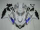 Abs 2008-2010 White Silver Blue Suzuki GSXR 600/750 Motorcycle Fairings Kit