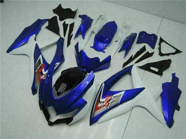 2008-2010 Blue White Suzuki GSXR 600/750 Motorcycle Fairings