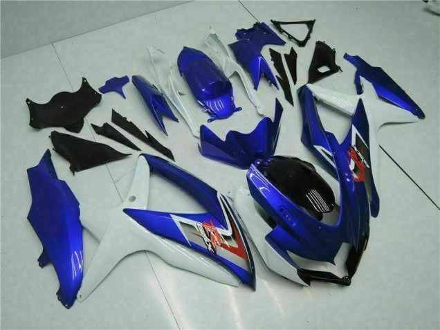 2008-2010 Blue White Suzuki GSXR 600/750 Motorcycle Fairings