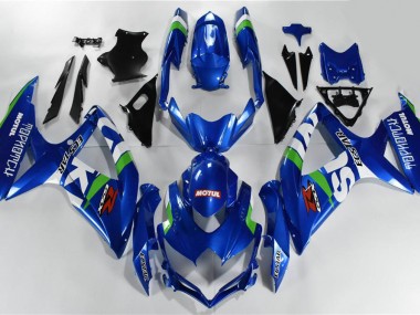 2008-2010 Blue White Green Suzuki GSXR 600/750 Motor Bike Fairings