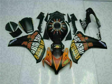 Abs 2008-2011 Orange Black Honda CBR1000RR Motorcyle Fairings