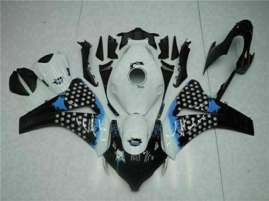 Abs 2008-2011 White Black Honda CBR1000RR Moto Fairings