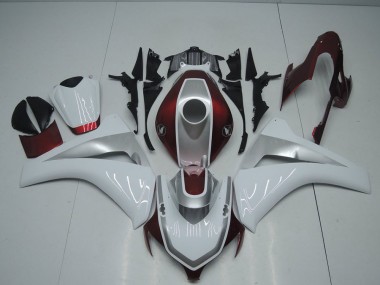 Abs 2008-2011 Red White and Silver Honda CBR1000RR Bike Fairing