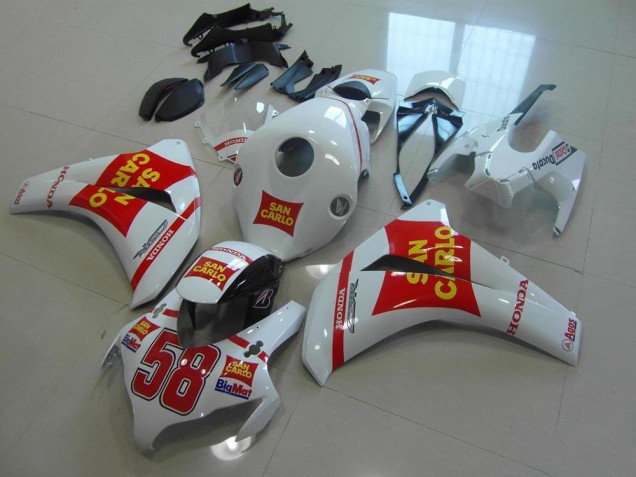 2008-2011 White San Carlo Honda CBR1000RR Motorcycle Bodywork 2008-2011 White San Carlo Honda CBR1000RR Motorcycle Bodywork