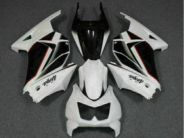 2008-2012 White Black Ninja Kawasaki EX250 Replacement Fairings 2008-2012 White Black Ninja Kawasaki EX250 Replacement Fairings