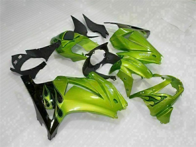 2008-2012 Green Black Kawasaki EX250 Motorcyle Fairings