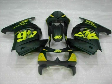 Abs 2008-2012 Black Yellow 46 Kawasaki EX250 Motorcycle Fairings Kit