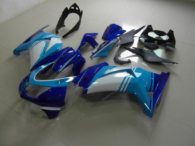 Abs 2008-2012 Light and Dark Blue Kawasaki ZX250R Bike Fairing Kit