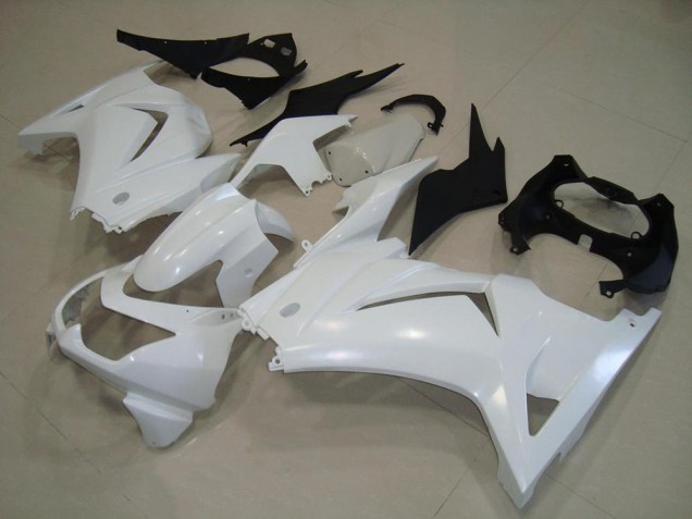 2008-2012 White Kawasaki ZX250R Motorcylce Fairings