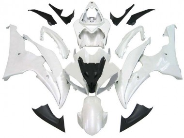 Abs 2008-2016 Pearl White Yamaha YZF R6 Bike Fairings