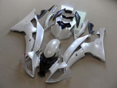 2008-2016 Pearl White Yamaha YZF R6 Replacement Fairings