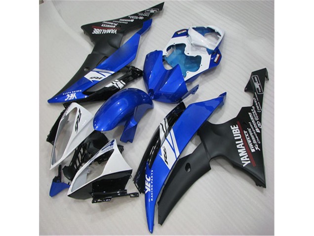 2008-2016 White Blue Black Yamaha YZF R6 Motorbike Fairing