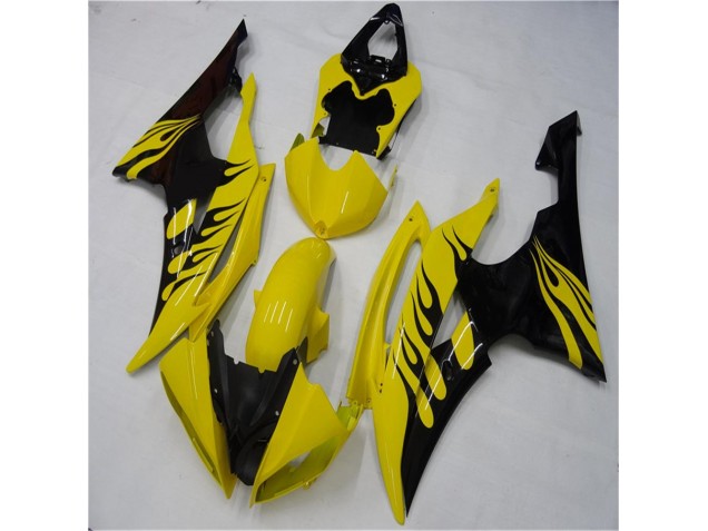 2008-2016 Yellow Black Yamaha YZF R6 Motorcycle Replacement Fairings 2008-2016 Yellow Black Yamaha YZF R6 Motorcycle Replacement Fairings