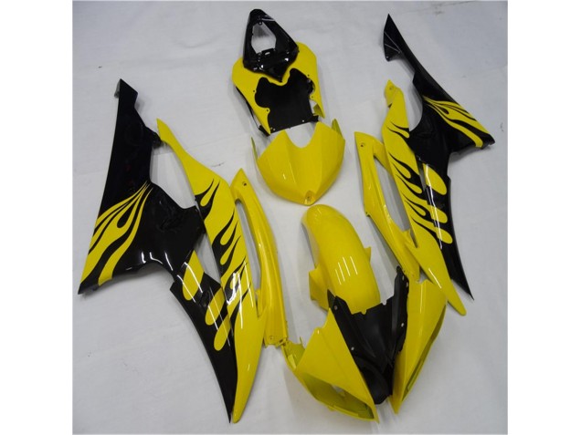 2008-2016 Yellow Black Yamaha YZF R6 Motorcycle Replacement Fairings 2008-2016 Yellow Black Yamaha YZF R6 Motorcycle Replacement Fairings