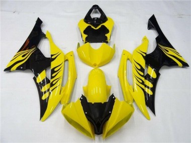 ABS 2008-2016 Yellow Black Yamaha YZF R6 Motorcycle Fairing Kits & Plastic Bodywork MF0483
