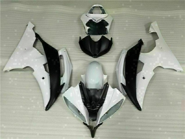 2008-2016 White Black Yamaha YZF R6 Motorcycle Fairings Kit 2008-2016 White Black Yamaha YZF R6 Motorcycle Fairings Kit