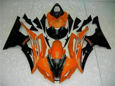 2008-2016 Orange Black Yamaha YZF R6 Motorcycle Fairings Kit
