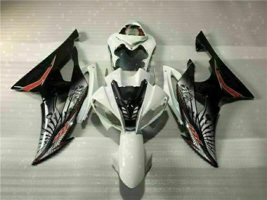 Abs 2008-2016 White Black Yamaha YZF R6 Bike Fairings