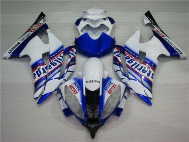 2008-2016 White Blue Sterilgarda Volvo Yamaha YZF R6 Motorcycle Fairing