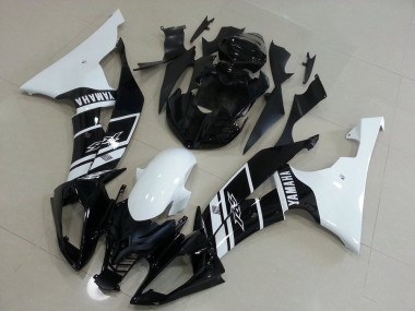 Abs 2008-2016 White and Black Yamaha YZF R6 Motorcycle Fairings